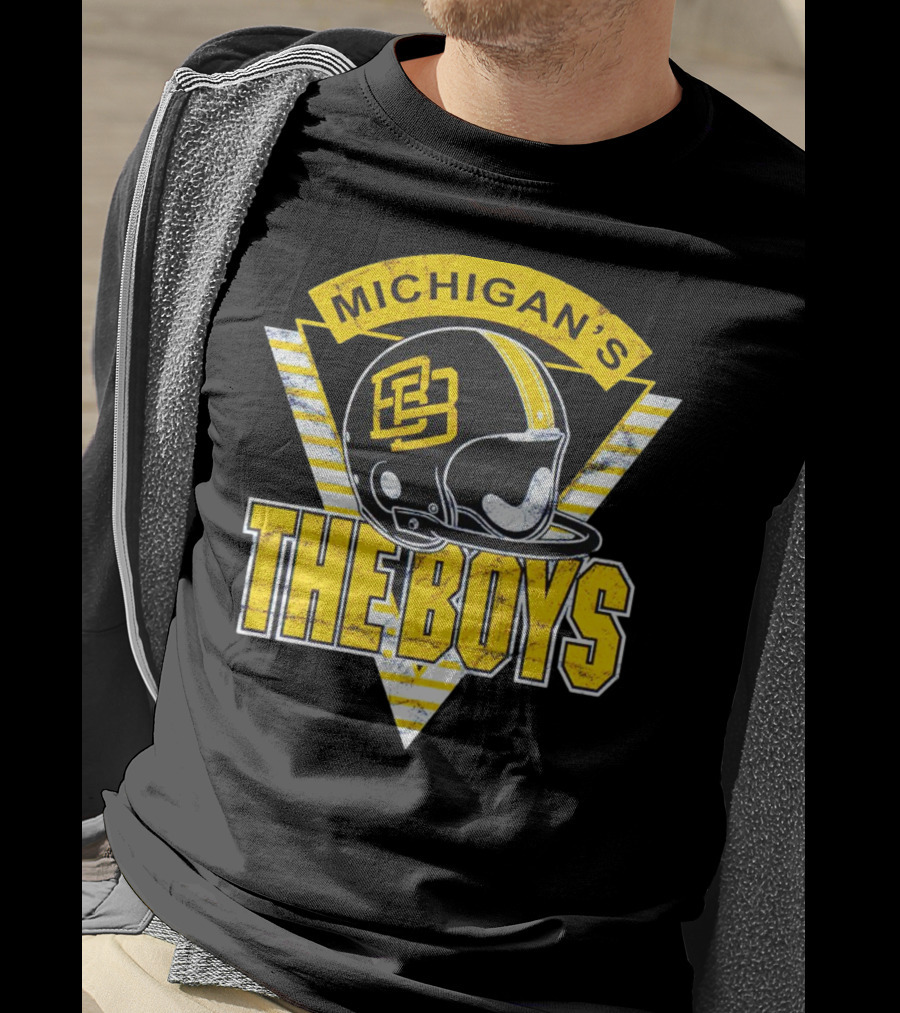 Michigan's The Boys Football Helmet T-Shirt