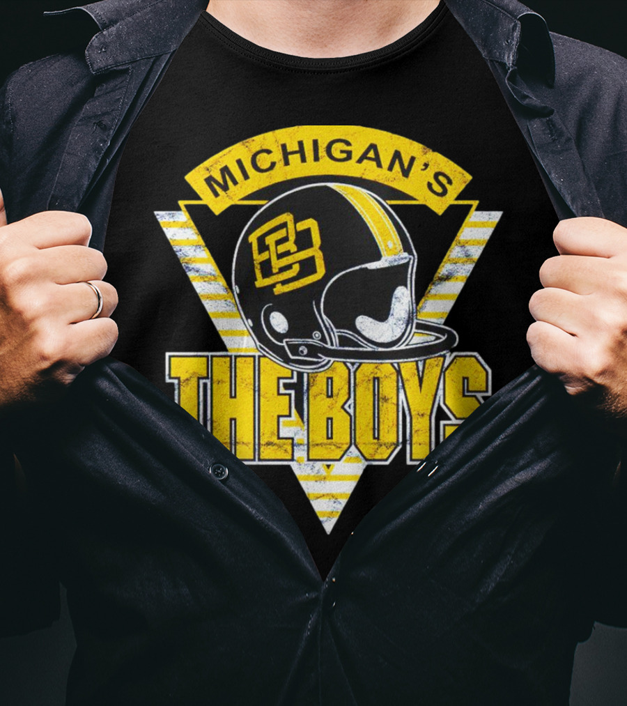 Michigan's The Boys Football Helmet T-Shirt