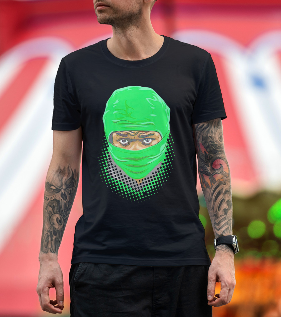 Bucky Irving Green Mask Oregon Ducks Vintage T-Shirt