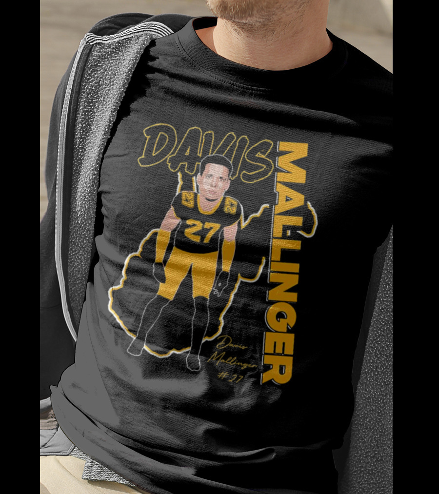 Davis Mallinger West Virginia #27 Football Signature T-Shirt