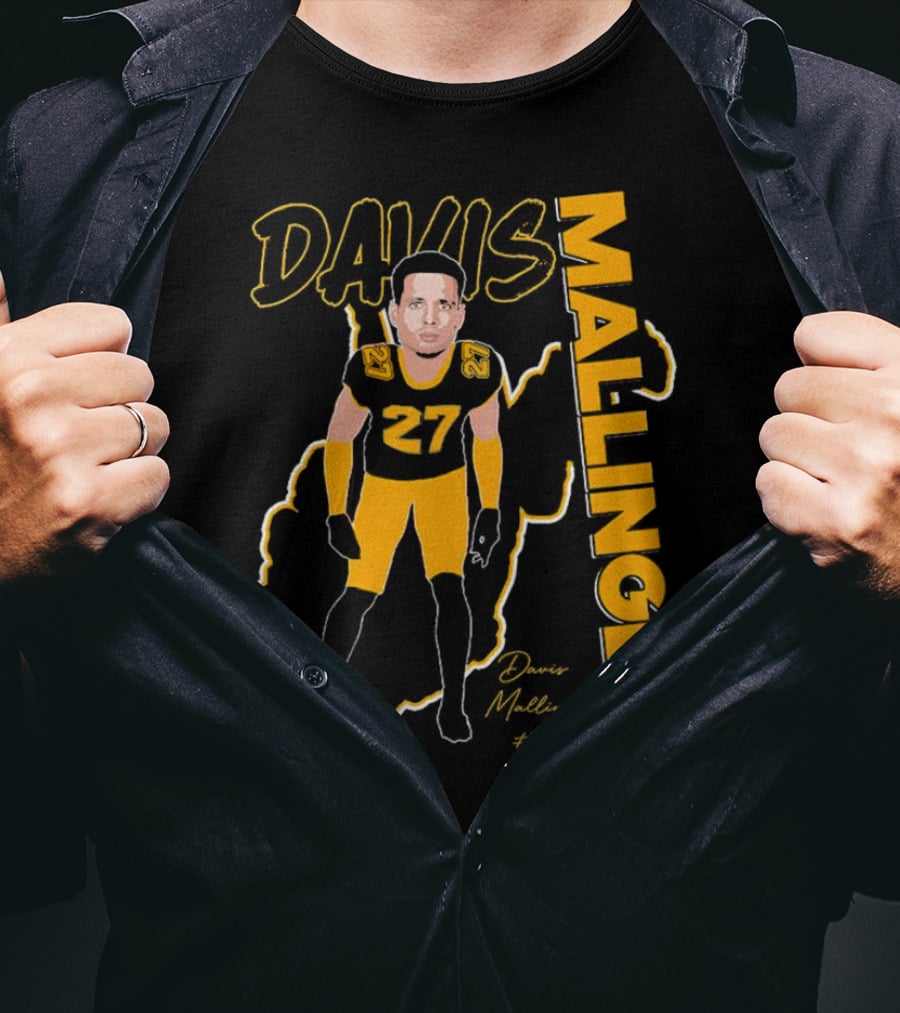 Davis Mallinger West Virginia #27 Football Signature T-Shirt
