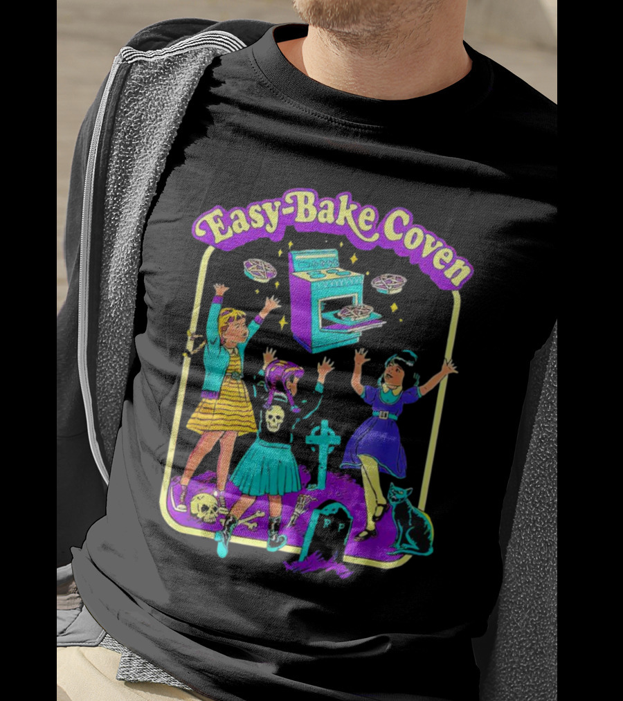 Easy-Bake Coven Witch Halloween Party With Spooky Baking And Cats T-Shirt
