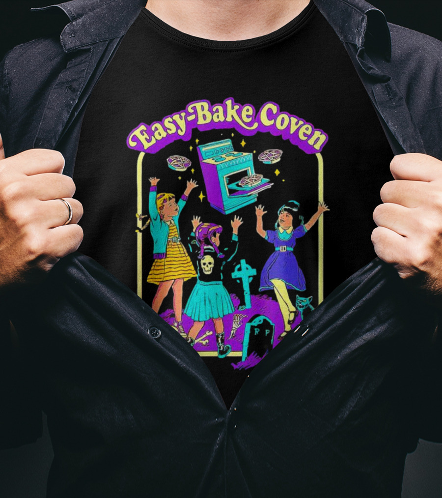 Easy-Bake Coven Witch Halloween Party With Spooky Baking And Cats T-Shirt