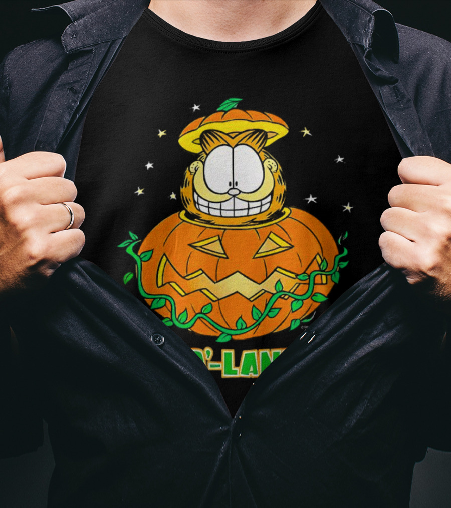 Cat-O-Lantern Garfield Halloween T-Shirt