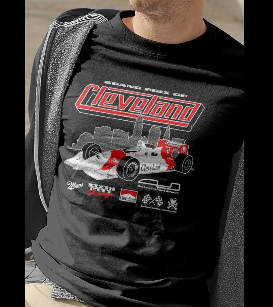 Grand Prix Of Cleveland Sixth City Racing Burke Lakefront Airport Cleveland Clothing Racing 1987 T-Shirt