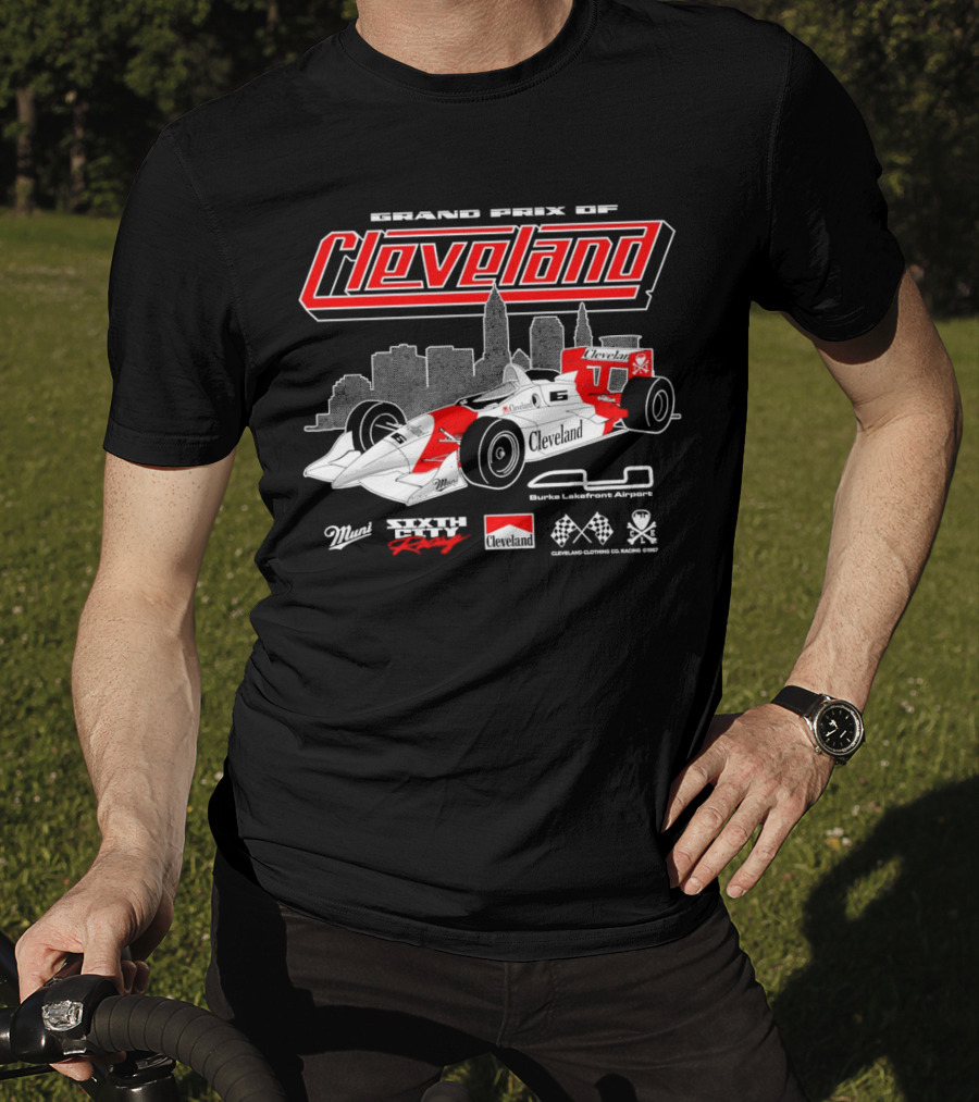 Grand Prix Of Cleveland Sixth City Racing Burke Lakefront Airport Cleveland Clothing Racing 1987 T-Shirt