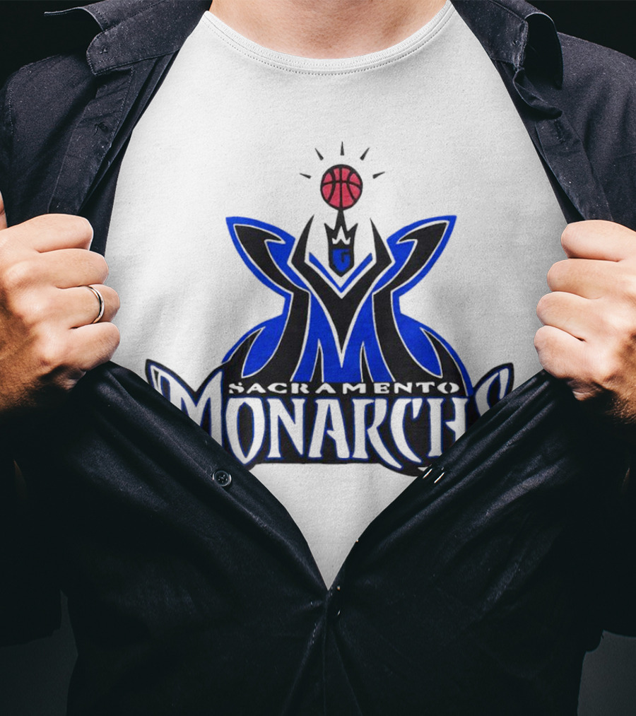 Sacramento Monarchs Basketball Logo Emblem T-Shirt