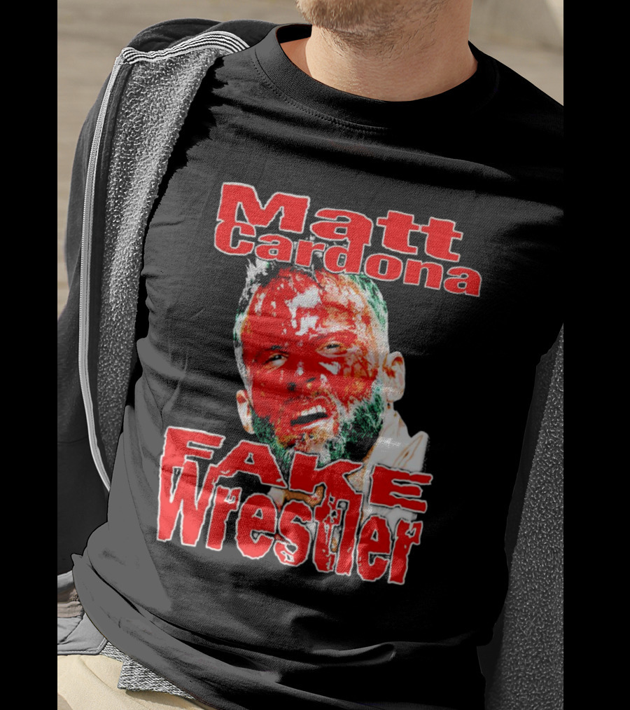 Matt Cardona Bloodied Face Fake Wrestler T-Shirt