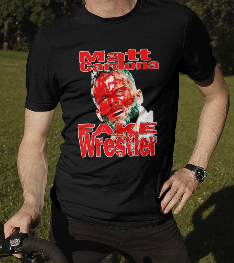 Matt Cardona Bloodied Face Fake Wrestler T-Shirt