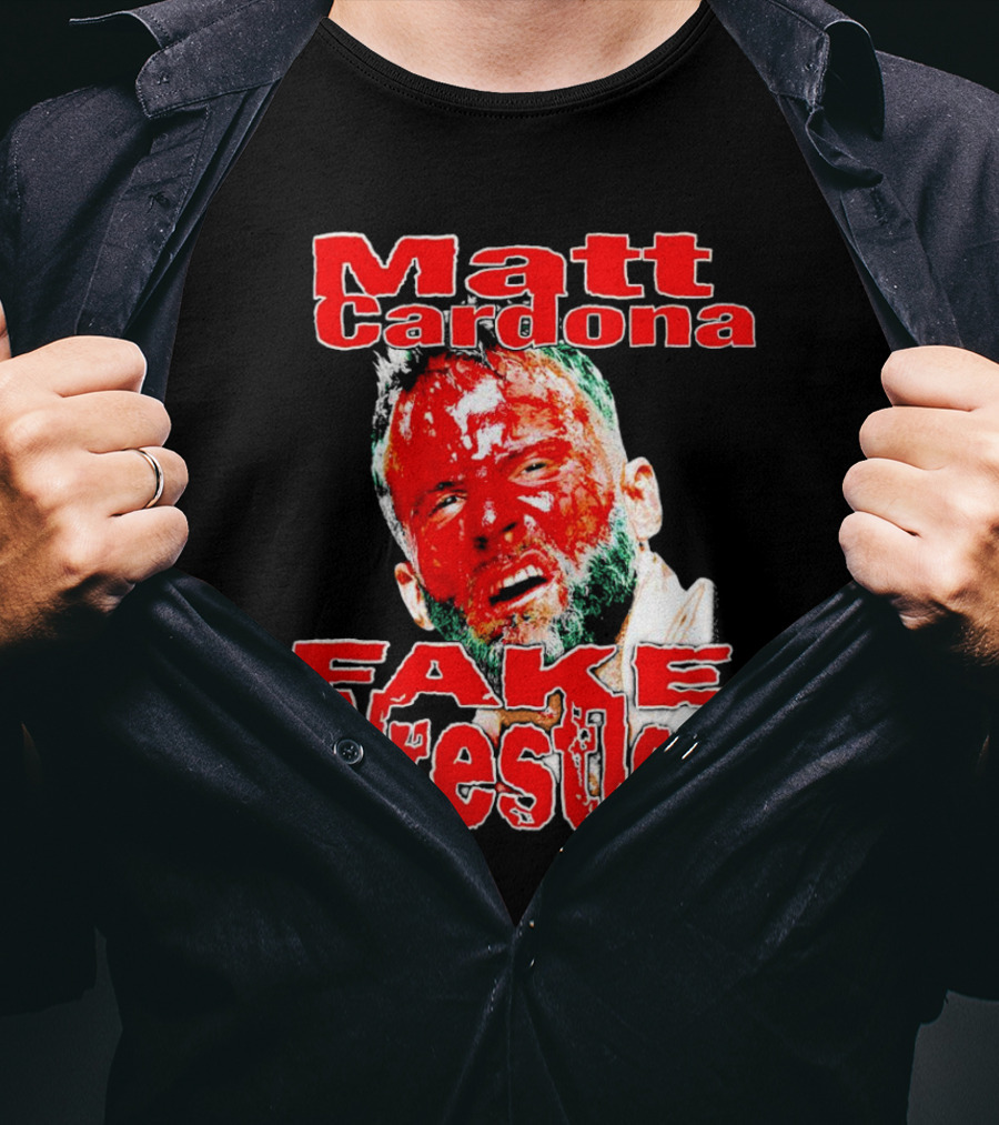 Matt Cardona Bloodied Face Fake Wrestler T-Shirt