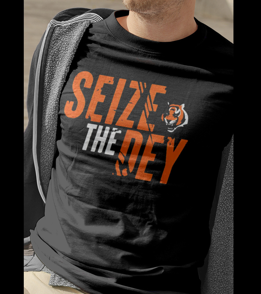 Seize The Dey Cincinnati Bengals Tiger T-Shirt