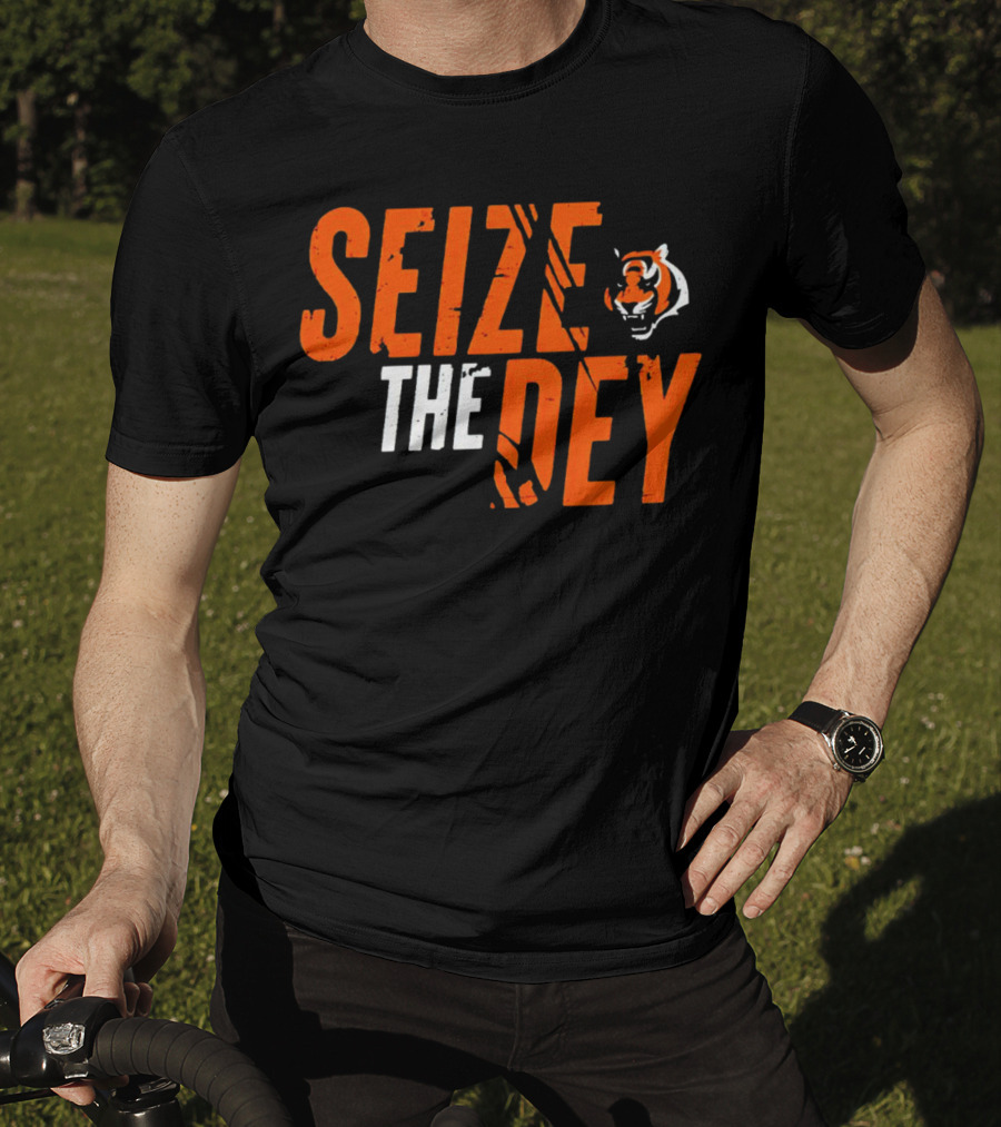 Seize The Dey Cincinnati Bengals Tiger T-Shirt