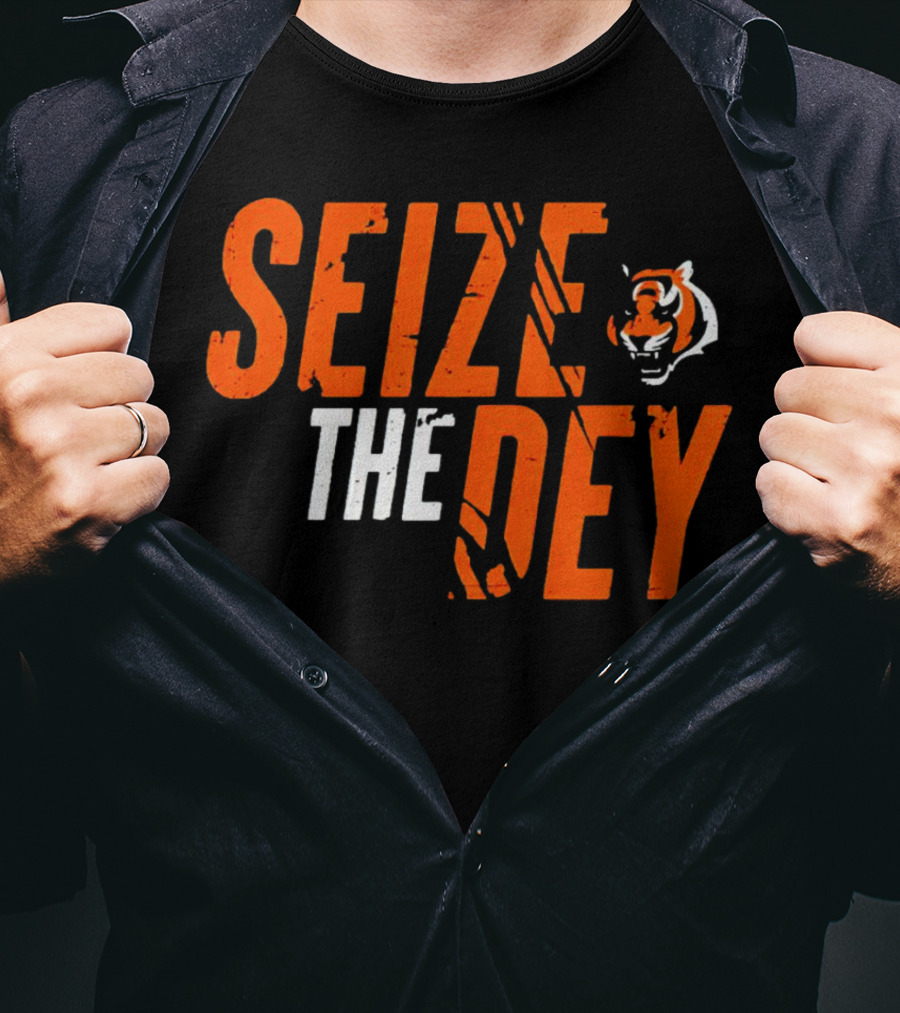 Seize The Dey Cincinnati Bengals Tiger T-Shirt