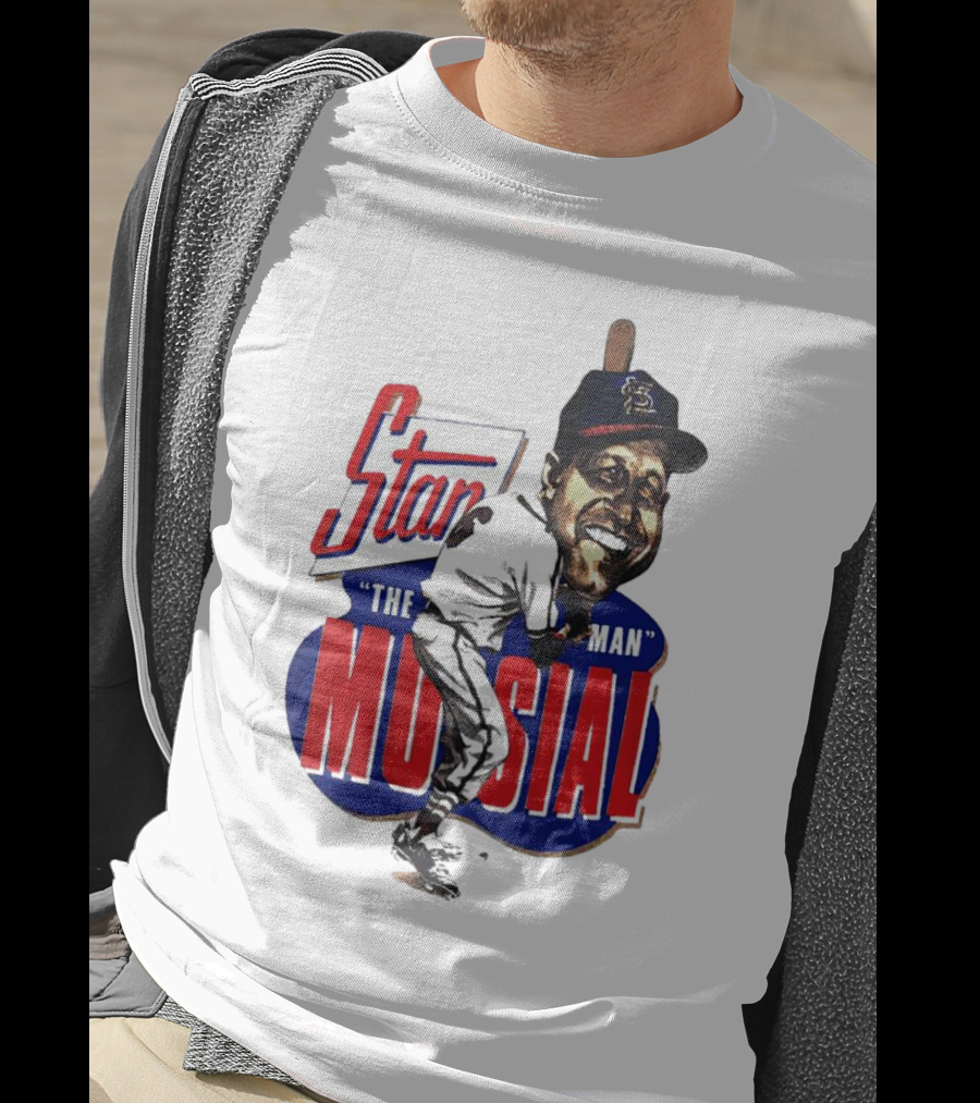 Stan Musial The Man St. Louis Cardinals Caricature T-Shirt