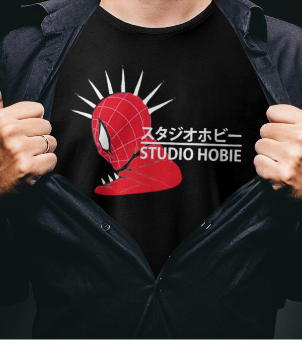 Studio Hobie Spider-Punk Hobart Brown Ghibli T-Shirt
