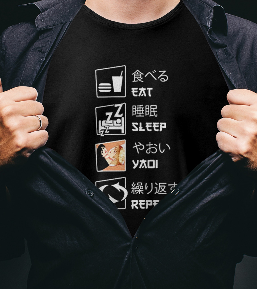 Eat Sleep Yaoi Repeat T-Shirt
