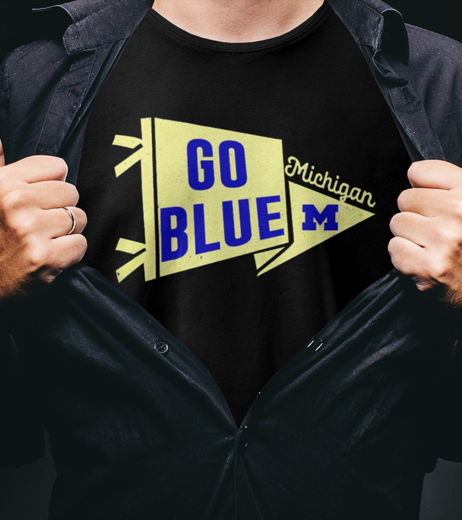 Go Blue Michigan M Pennant T-Shirt
