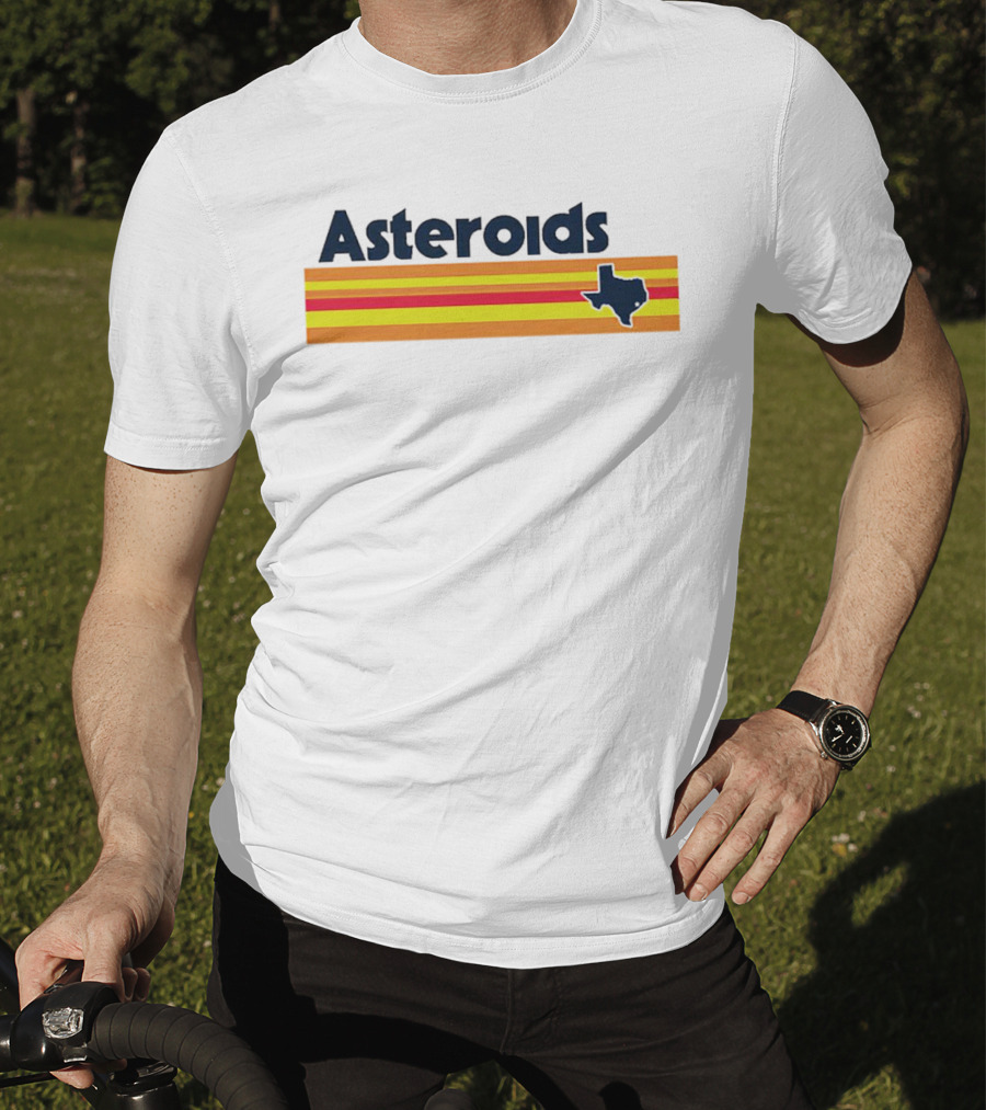 Asteroids Houston Astros Texas Stripe T-Shirt