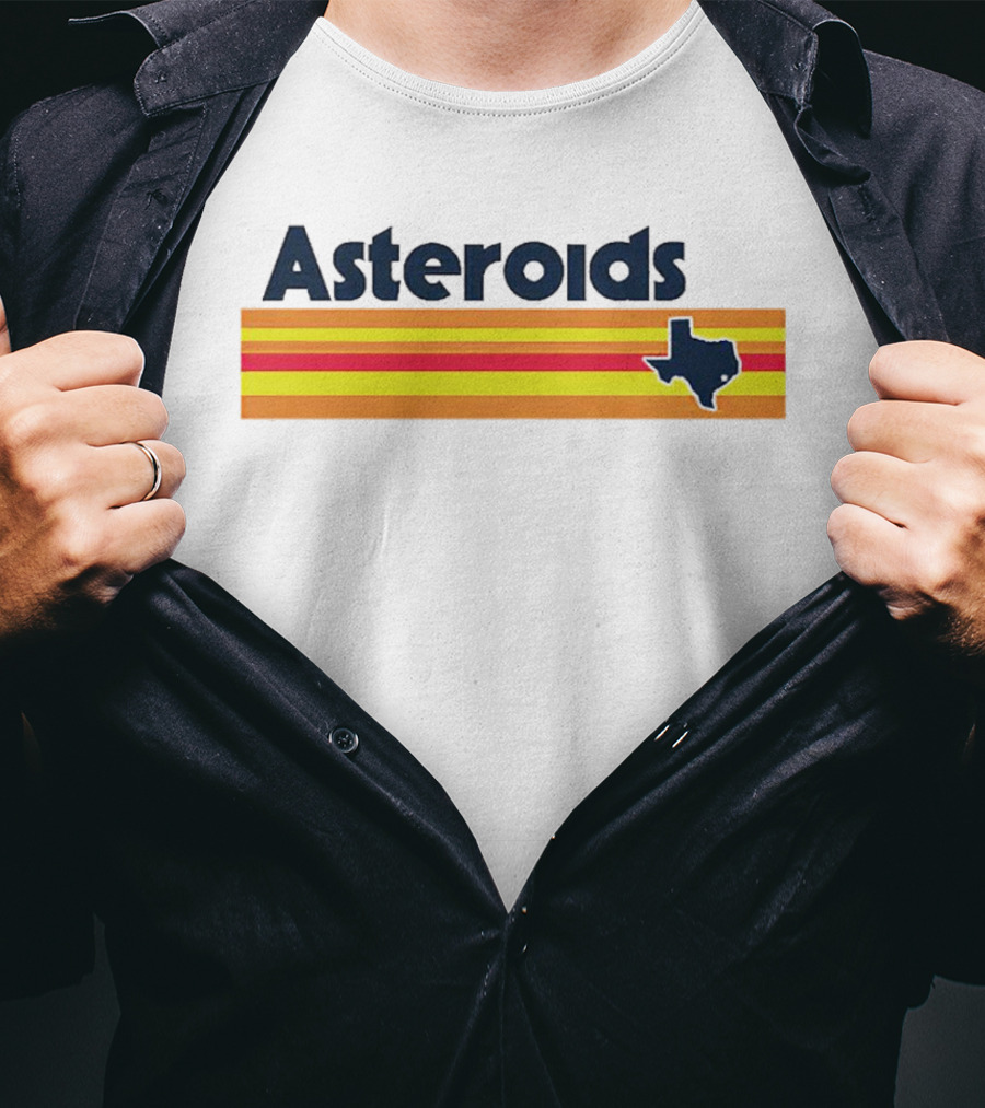 Asteroids Houston Astros Texas Stripe T-Shirt