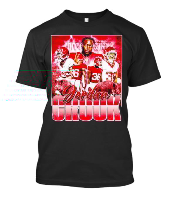 Jordan Crook Arkansas Razorbacks Football Vintage Collage T-Shirt