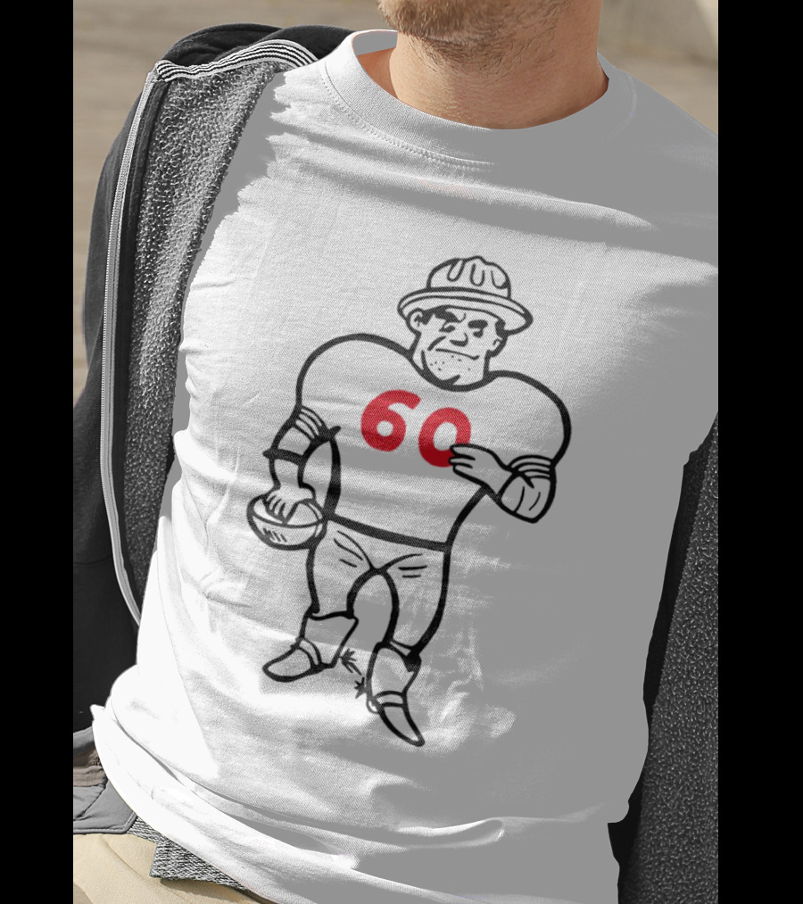 Tennessee Titans Oilers Man Number 60 Football Player T-Shirt