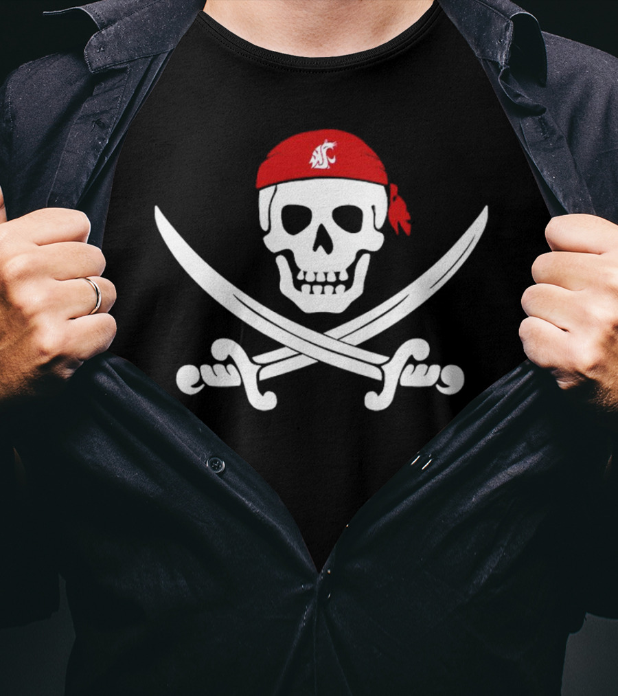 WSU Pirate Skull Crossed Swords T-Shirt