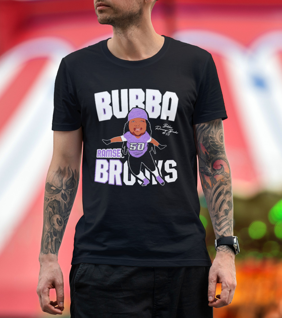 Bubba Ramsey-Brooks #50 TCU Horned Frogs Football Character T-Shirt