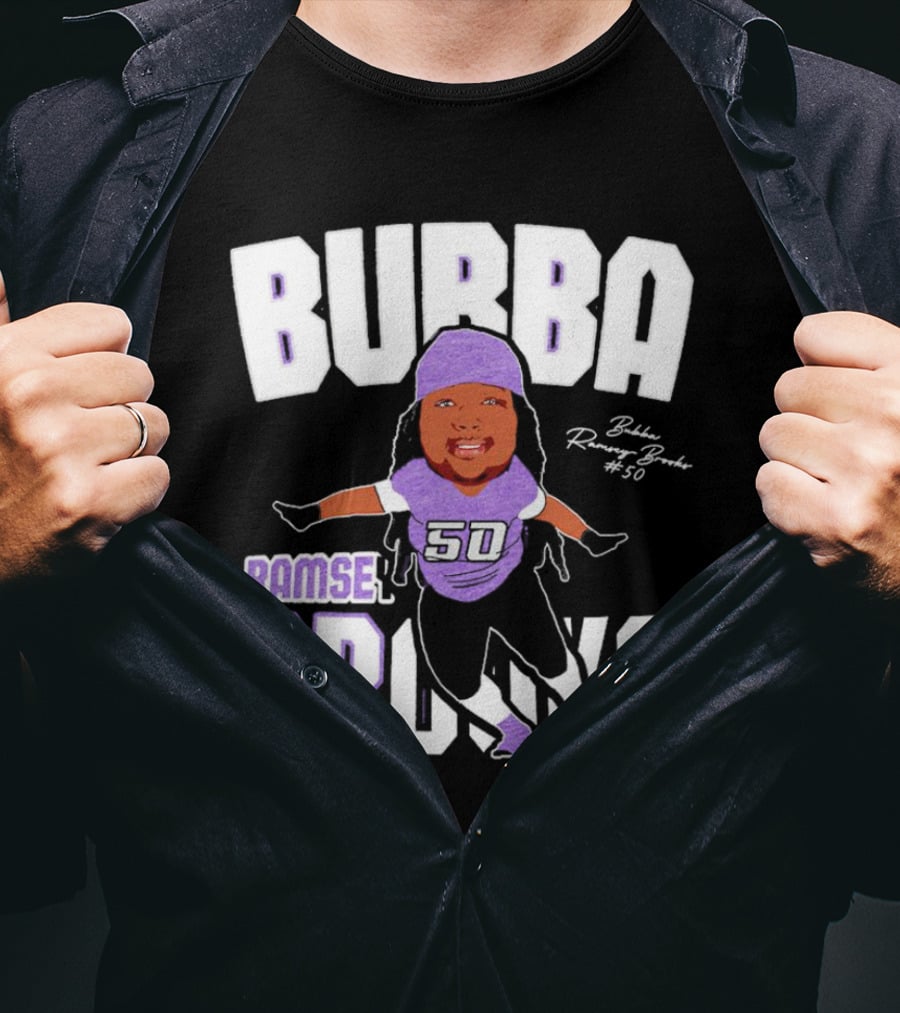 Bubba Ramsey-Brooks #50 TCU Horned Frogs Football Character T-Shirt