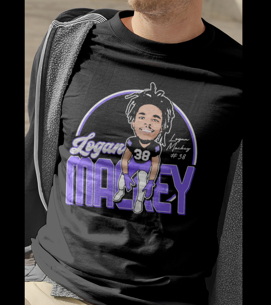 Logan Mackey 38 Weber State Wildcats Football Signature T-Shirt