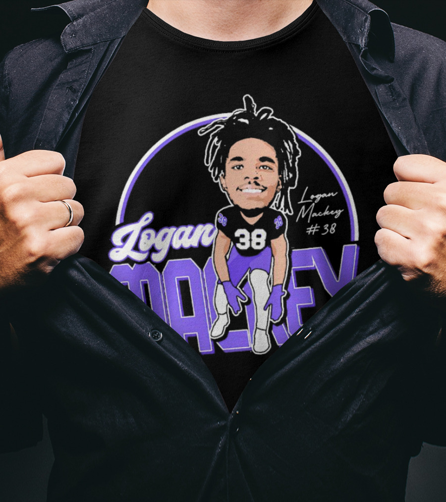 Logan Mackey 38 Weber State Wildcats Football Signature T-Shirt