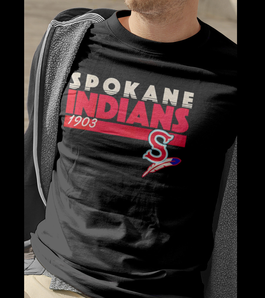 Spokane Indians 1903 S Logo Denim Pigment Dyed T-Shirt
