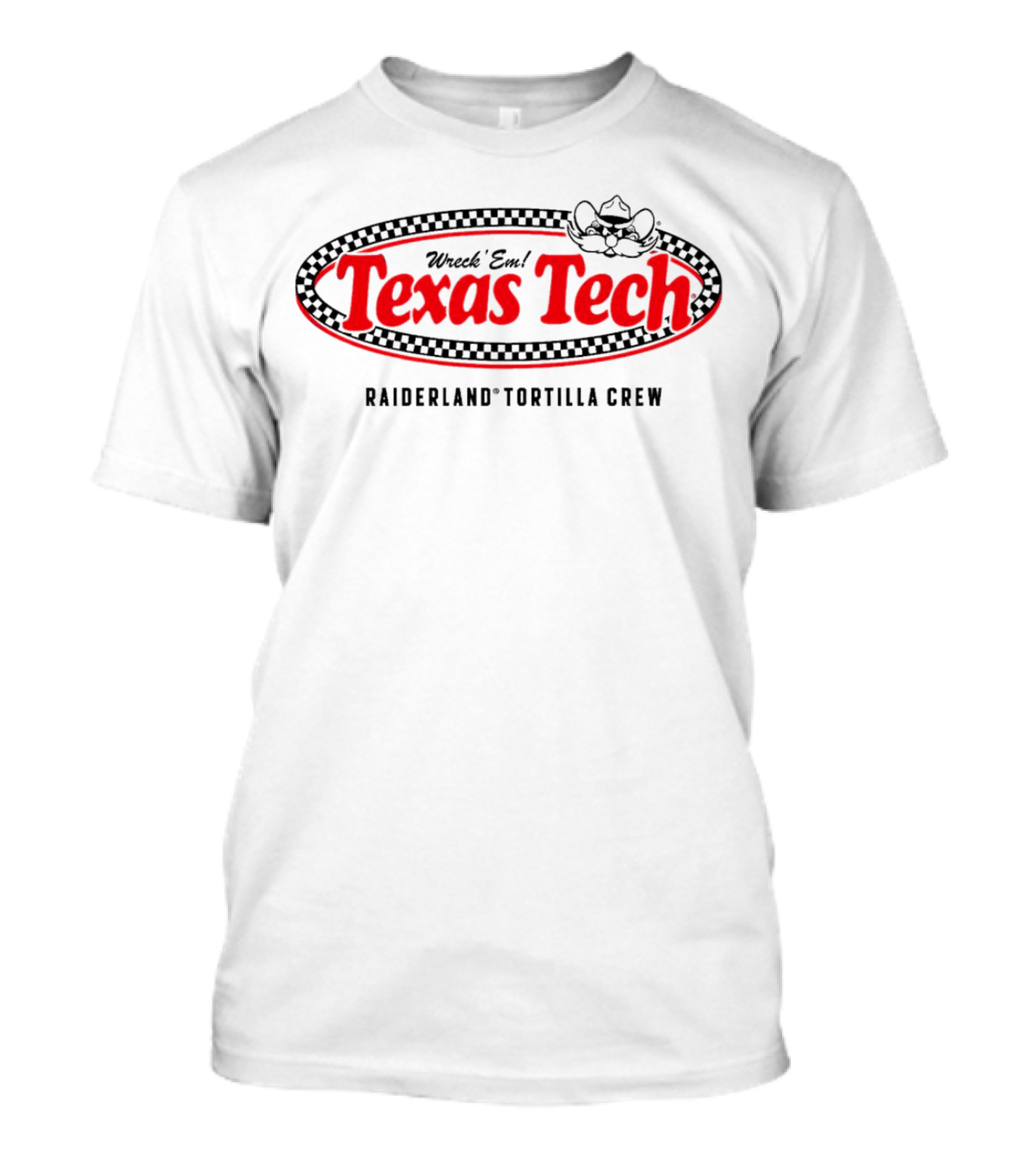 Wreck 'Em Texas Tech Raiderland Tortilla Crew Oval Badge T-Shirt