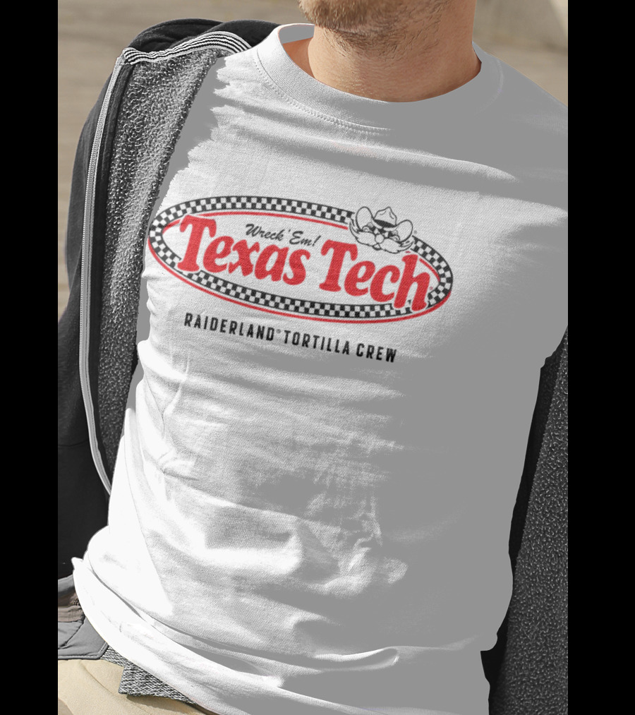 Wreck 'Em Texas Tech Raiderland Tortilla Crew Oval Badge T-Shirt