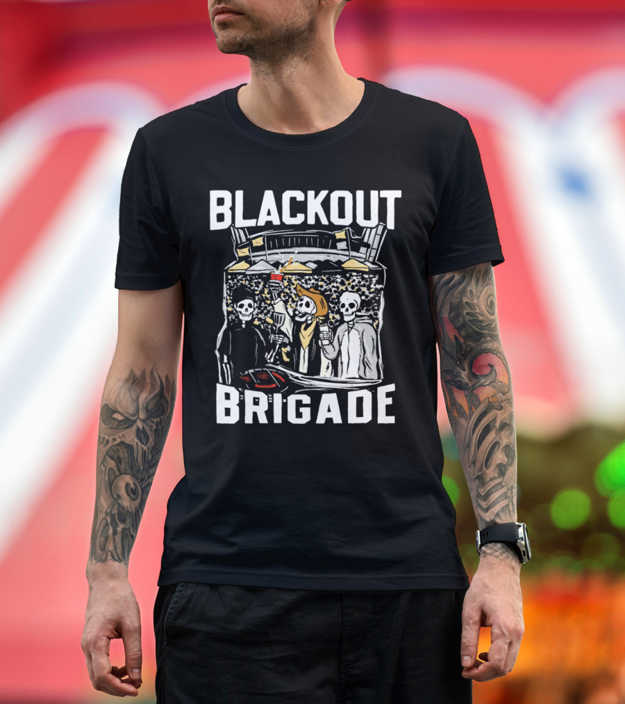 Blackout Brigade Colorado Buffaloes Football Stadium Skeletons Party T-Shirt