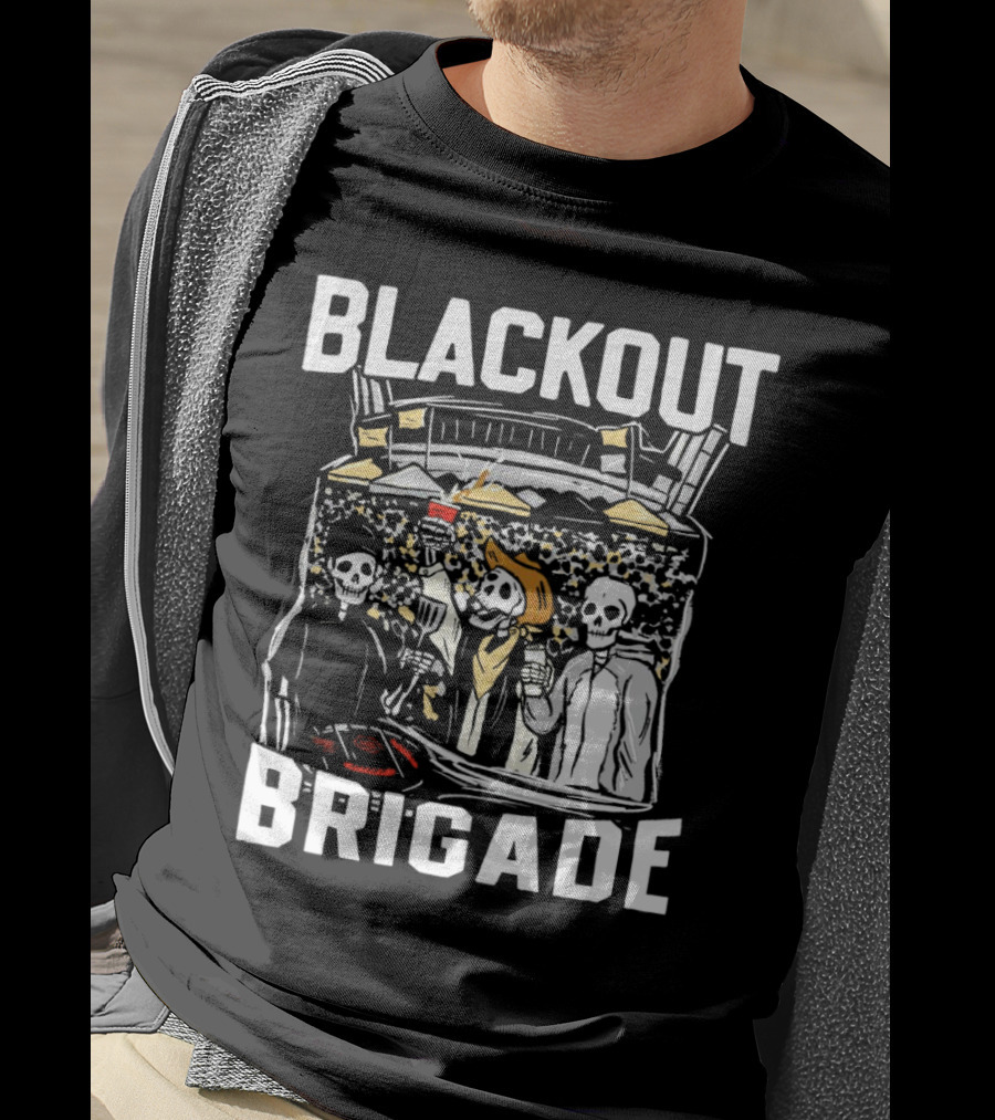 Blackout Brigade Colorado Buffaloes Football Stadium Skeletons Party T-Shirt