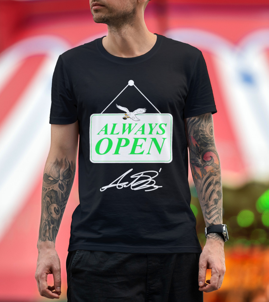 Eagles Autism Foundation Always Open Sign with Eagle and Signature T-Shirt