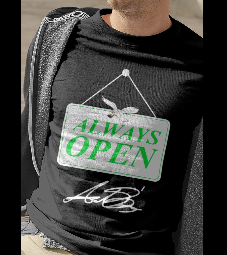 Eagles Autism Foundation Always Open Sign With Eagle And Signature T-Shirt