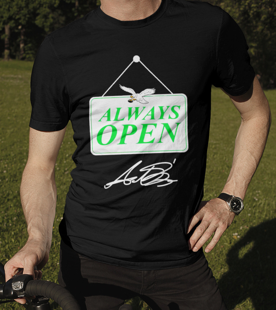 Eagles Autism Foundation Always Open Sign With Eagle And Signature T-Shirt