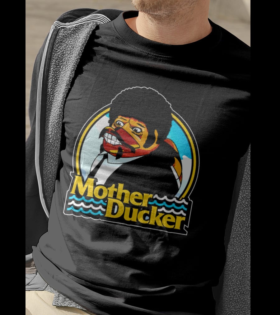 Mother Ducker Retro Cartoon Character Mashup T-Shirt