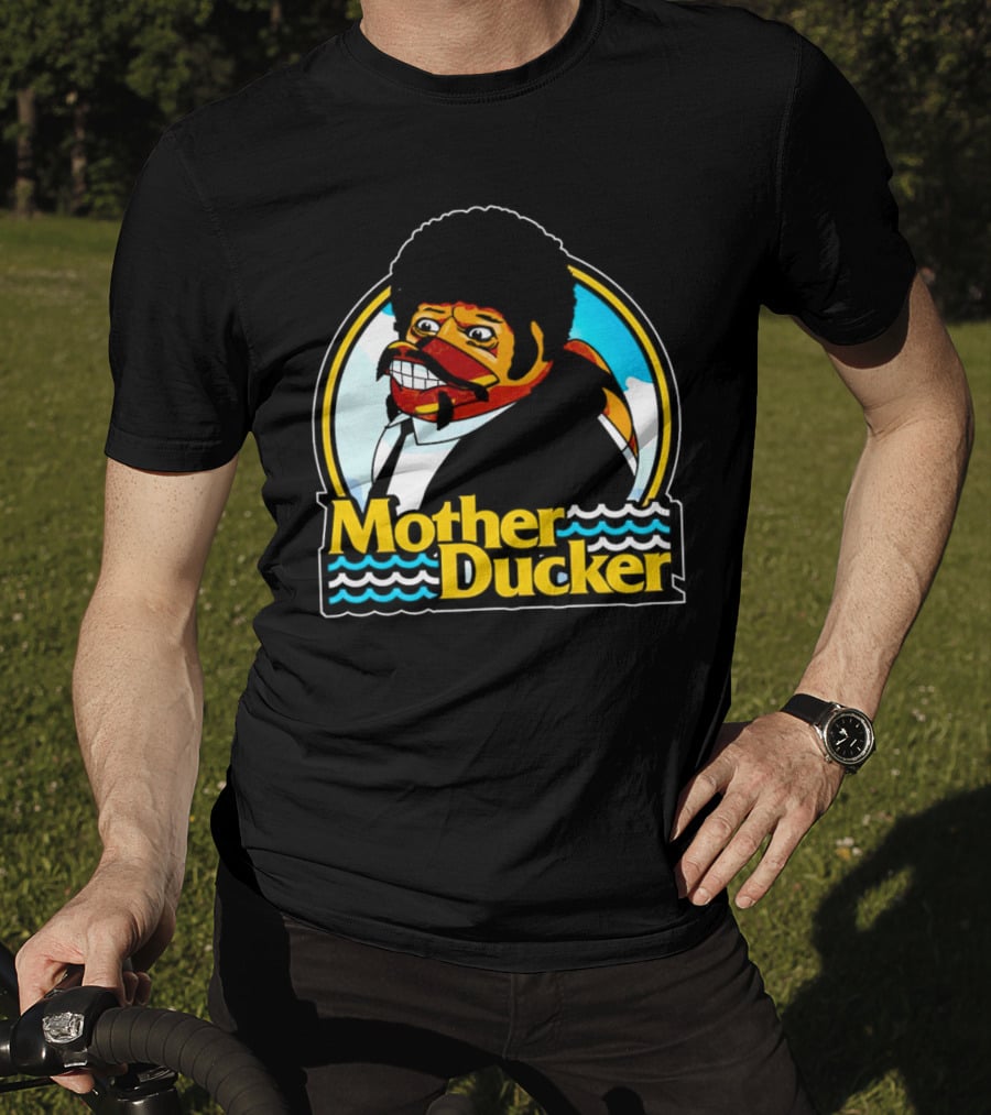 Mother Ducker Retro Cartoon Character Mashup T-Shirt
