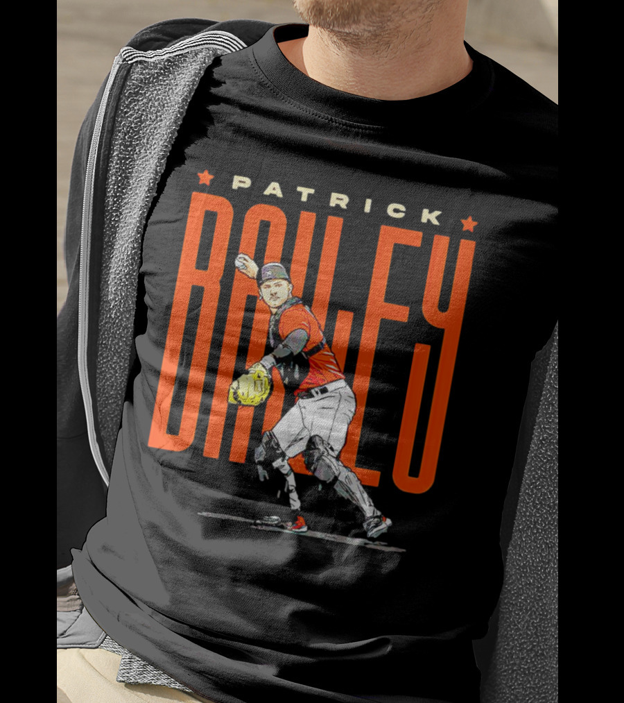 Patrick Bailey Baseball Player Illustration With Orioles Colors T-Shirt