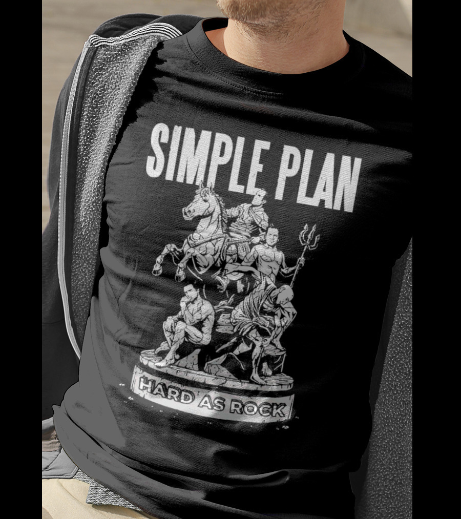 Simple Plan Hard As Rock Statue T-Shirt