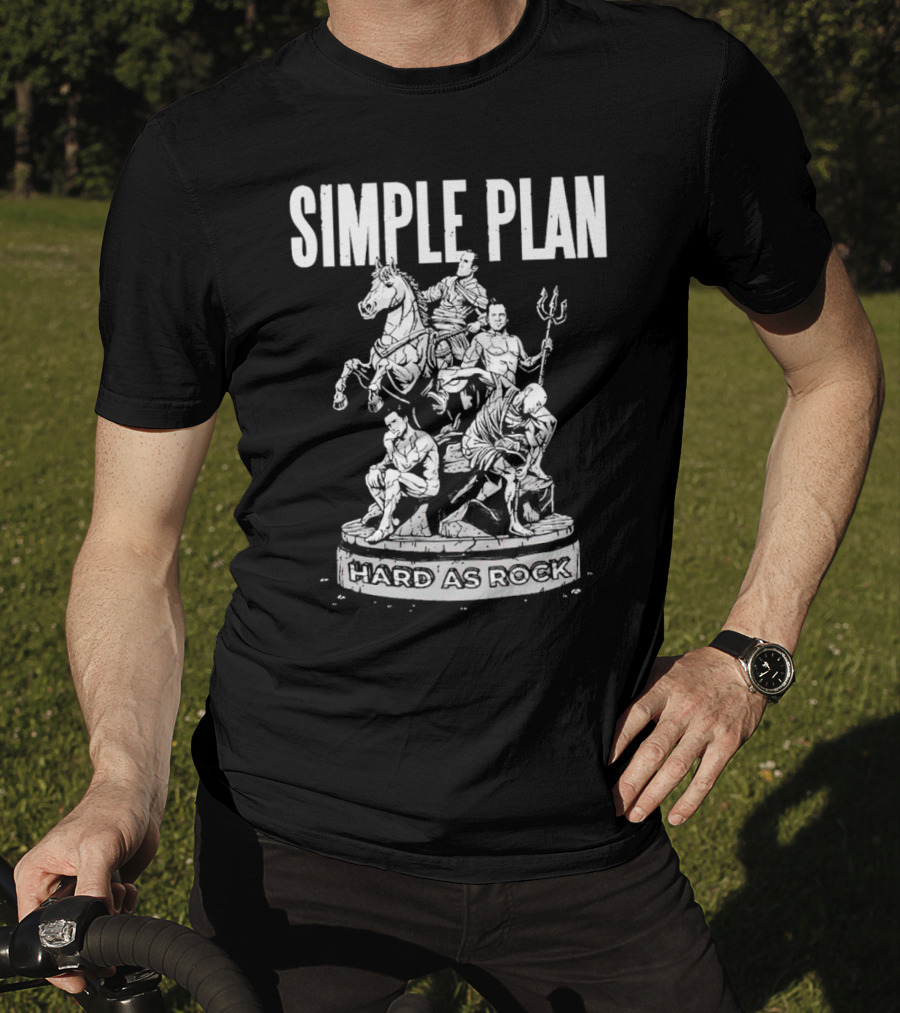 Simple Plan Hard As Rock Statue T-Shirt