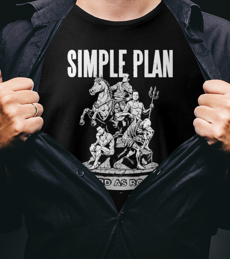 Simple Plan Hard As Rock Statue T-Shirt