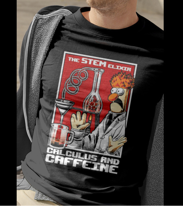The STEM Elixir Calculus And Caffeine Beaker Character T-Shirt