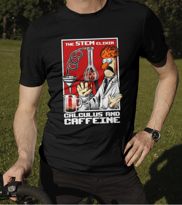 The STEM Elixir Calculus And Caffeine Beaker Character T-Shirt
