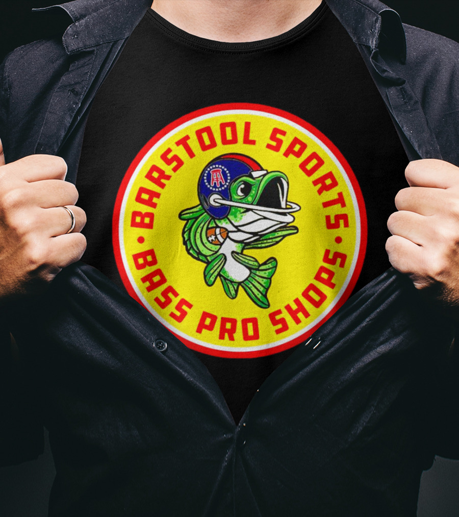 Bass Pro Shops Football Helmet Fish T-Shirt