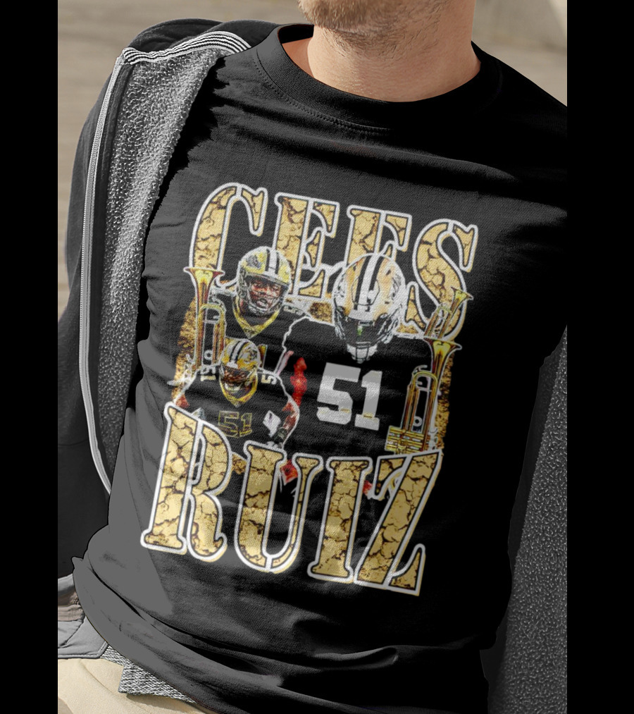 Cees Ruiz 51 New Orleans Saints Football Iconic T-Shirt