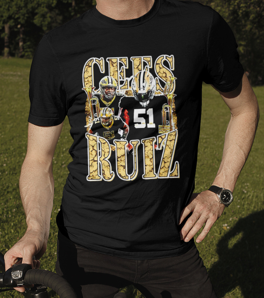 Cees Ruiz 51 New Orleans Saints Football Iconic T-Shirt