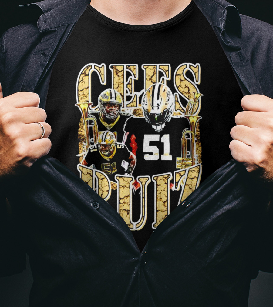 Cees Ruiz 51 New Orleans Saints Football Iconic T-Shirt